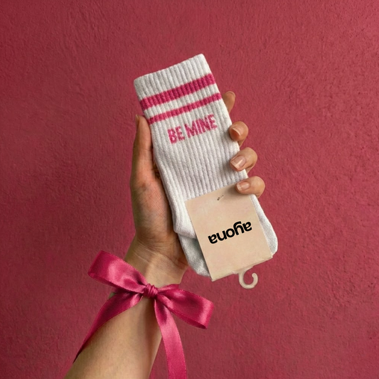 Rutschfeste Socken – Weiß & Rosa