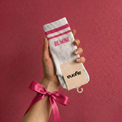 Chaussettes antidérapantes – Blanc & Rose