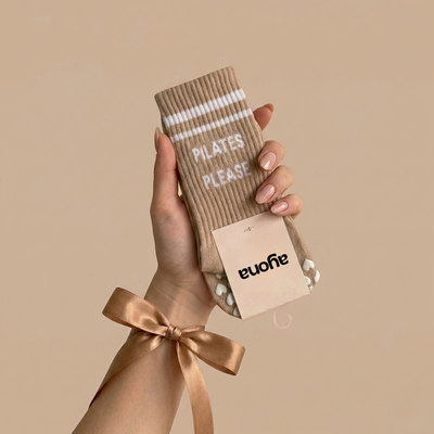 Chaussettes antidérapantes – Marron clair