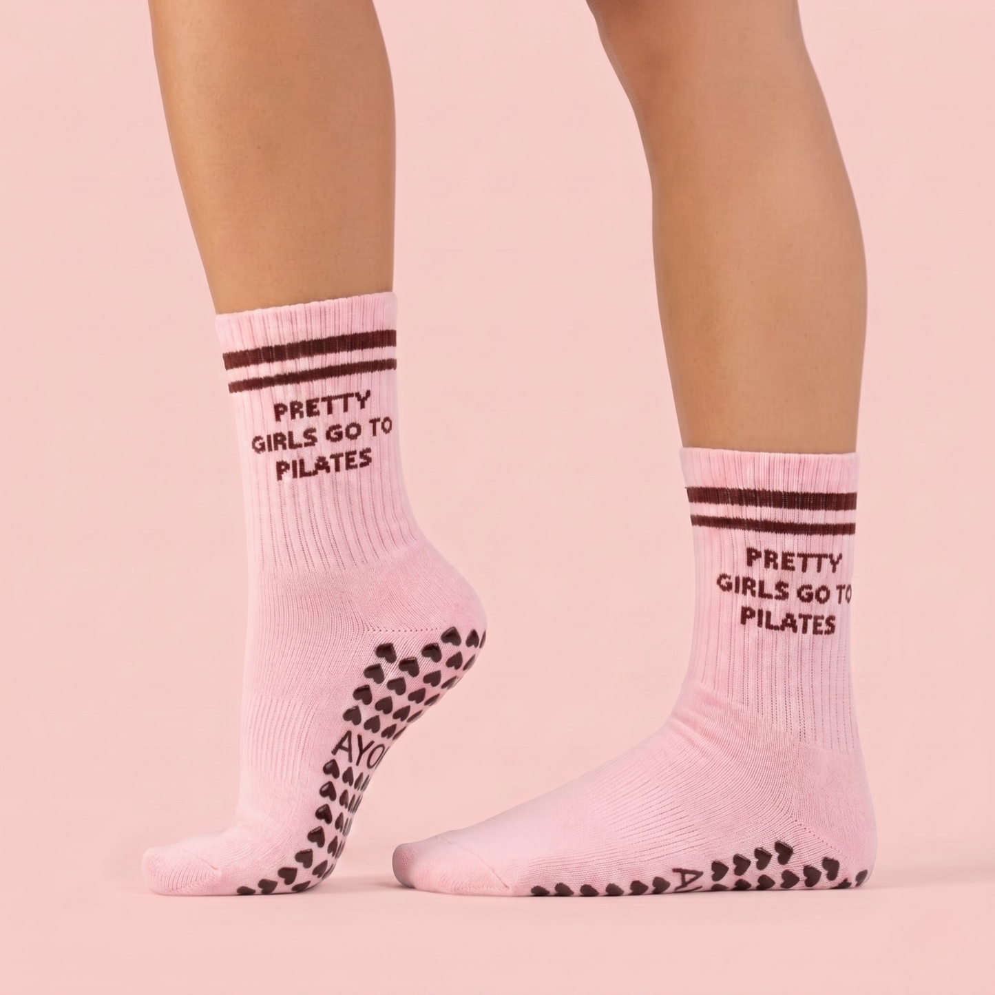 Chaussettes antidérapantes – Rose