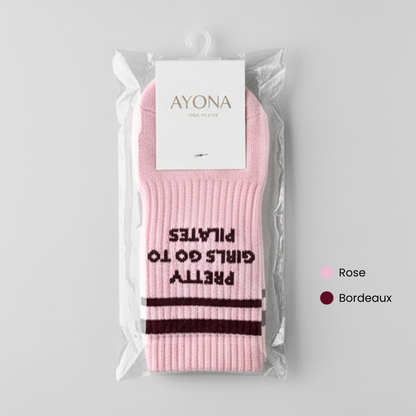 Chaussettes anti-dérapantes – Rose