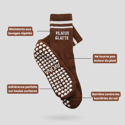 Chaussettes anti-dérapantes – Chocolat