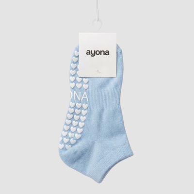 Chaussettes basses antidérapantes - Bleu ciel