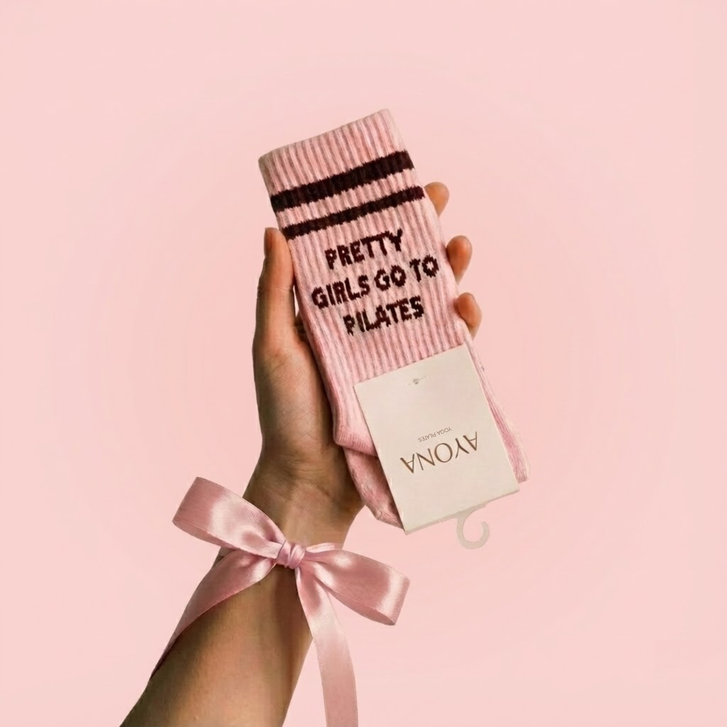 Chaussettes anti-dérapantes – Rose