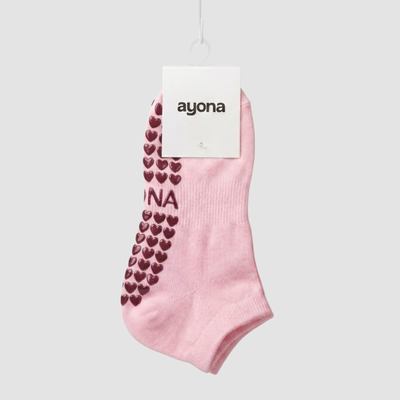 Chaussettes basses antidérapantes - Rose