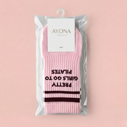 Chaussettes antidérapantes – Rose