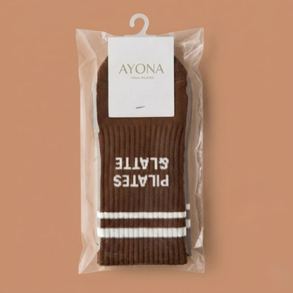 Chaussettes antidérapantes – Chocolat