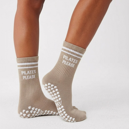 Chaussettes anti-dérapantes – Marron clair