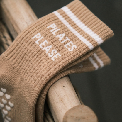 Chaussettes antidérapantes – Marron clair